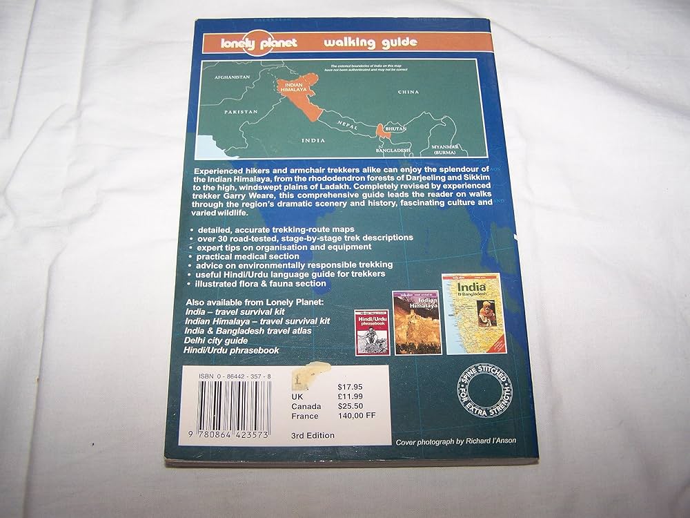 【中古】 Trekking in the Indian Himalaya/LONELY PLANET PUB/Garry Weare Lonely Planet Trekking in the Indian Himalaya (Walking
